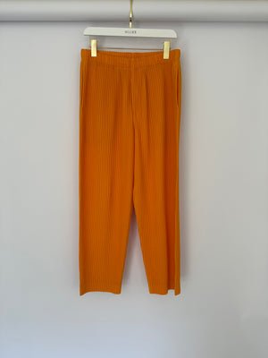 Issey Miyake Homme Plisse Menswear Orange Pleated Trousers Size 2 (Size Medium)