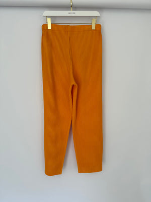 Issey Miyake Homme Plisse Menswear Orange Pleated Trousers Size 2 (Size Medium)