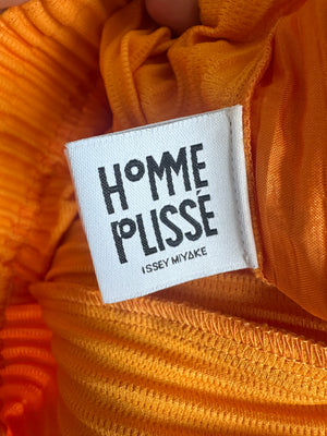 Issey Miyake Homme Plisse Menswear Orange Pleated Trousers Size 2 (Size Medium)