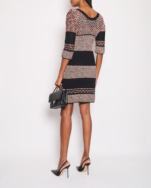 Chanel Tweed Multi-Colour Open-Knit Dress with Front Pocket Detailing FR 34 (UK 6)