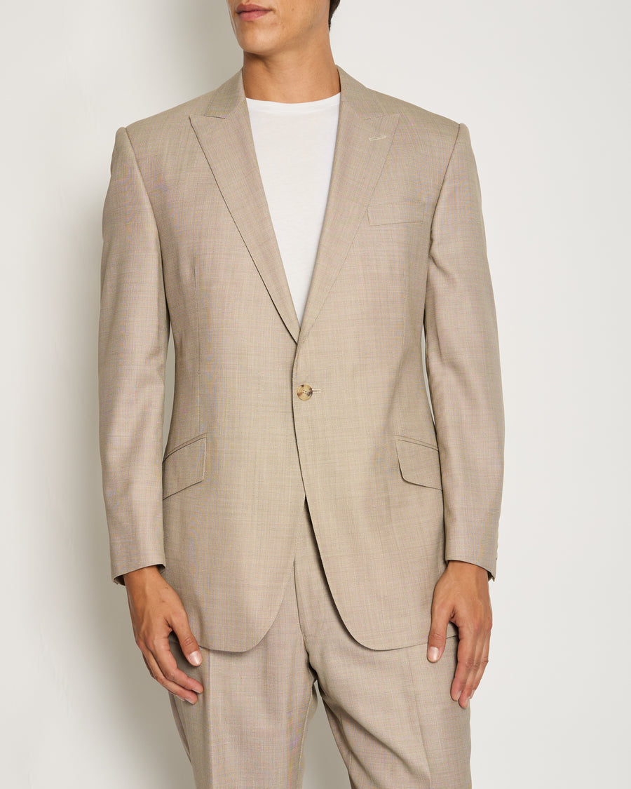 Richard James Light Beige Jacket and Trouser Suit Size 44R 
38R