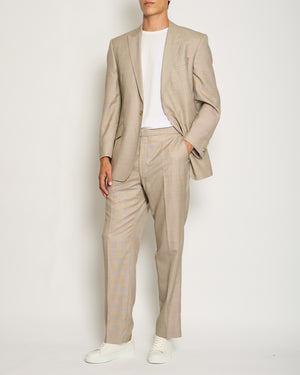 Richard James Light Beige Jacket and Trouser Suit Size 44R 
38R