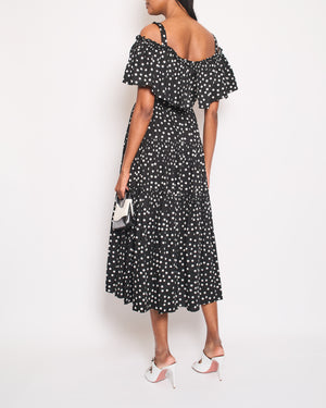 Dolce 
Gabbana Black and White Polka Dot Maxi Dress Size IT 40 (UK 8)