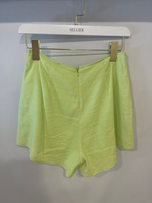 Cult Gaia Light Green Top and Short Set with Floral and Chain Details Size US 2-4 (UK 6-8)