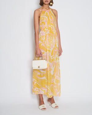 Emilio Pucci Yellow Halter Neck Beach Cover Up Size IT 40 (UK 8)