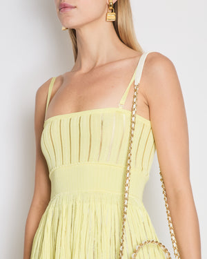 Alaia Yellow Skater Strap Playsuit Size FR 38 (UK 10)