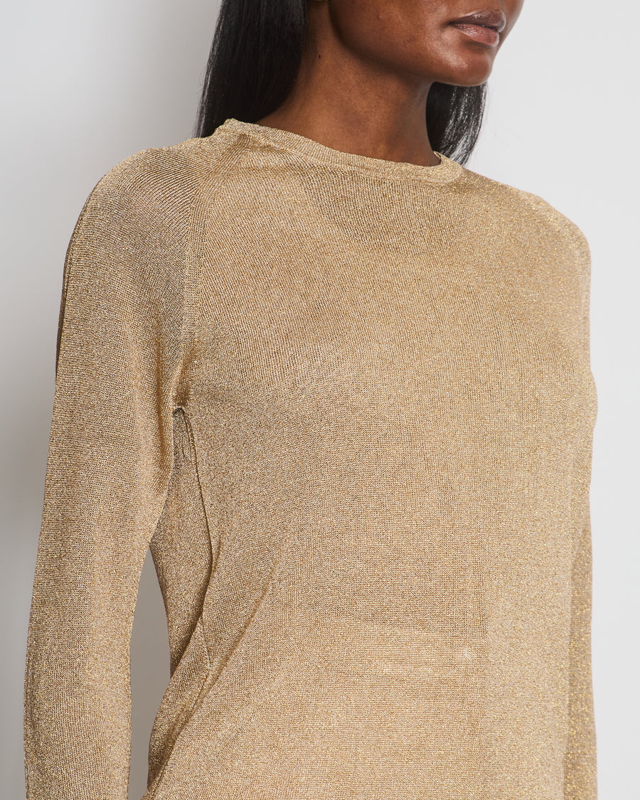 Missoni Gold Long Sleeve Top with Matching Vest Size IT 38/40 (UK 6/8)