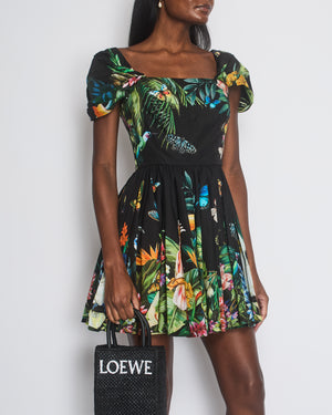 Dolce 
Gabbana Black Sleeveless Mini Dress with Butterflies and Birds Print Details Size IT 42 (UK 10)