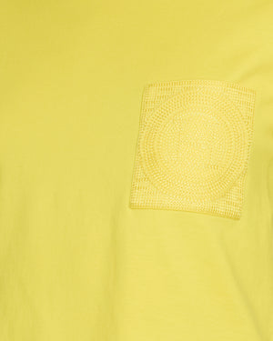 Hermès Yellow Round Neck T-Shirt with H Logo Detail Size FR 38 (UK 10)