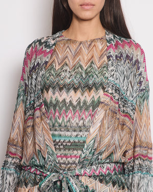 Missoni Multi-Colour Mini Dress and Belted Cardigan Set Size IT 42 (UK 10) and Size IT 38 (UK 6)IEN