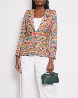 Chanel Resort 2016 Multicolour Tweed Single Breasted Blazer Size FR 34 (UK 6)