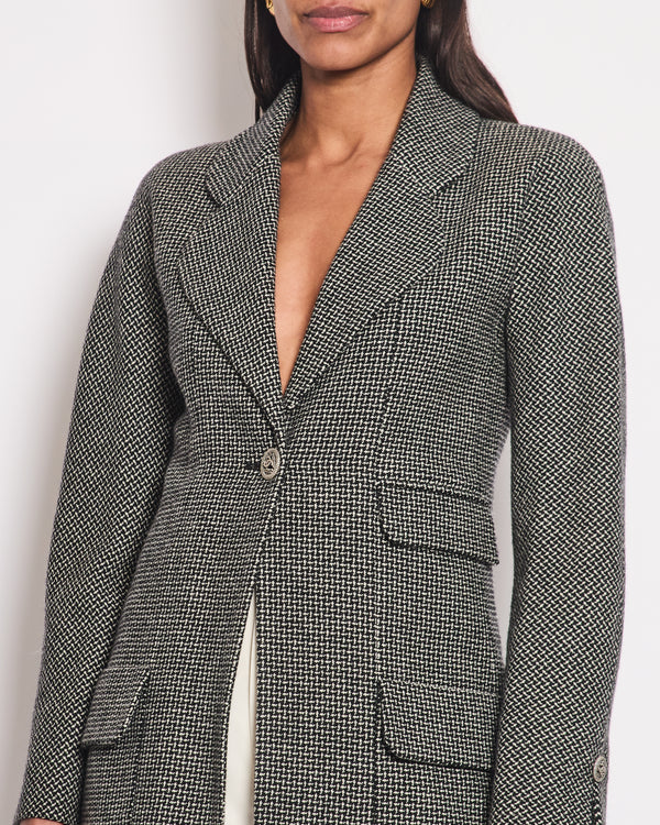 Chanel 14/C Single Breasted Long Line Jacket with Pocket Detail Size FR 34 (UK 6)