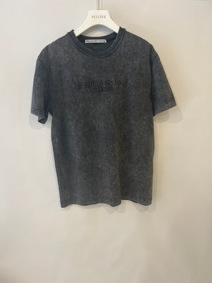 Alexander Wang Dark Grey Oversized T-shirt with Logo Size S (UK 8)