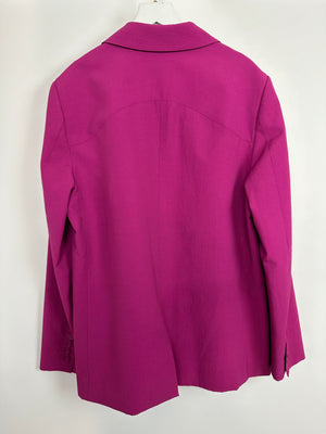 Viktoria 
Woods Grape Purple Blazer with Triangle Detail Size 3 (UK 12)