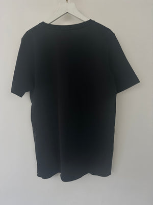 Saint Laurent Black Cotton Logo T-Shirt Size Medium (UK 10)