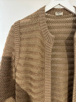 Chanel Brown Round Neck Knitted Cardigan FR 38 (UK 10)