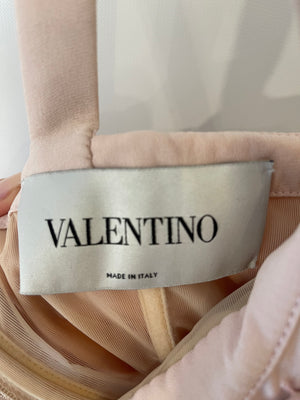 Valentino Pale Pink Maxi Dress with Bow Corset Detailing Size IT 42 (UK 10)