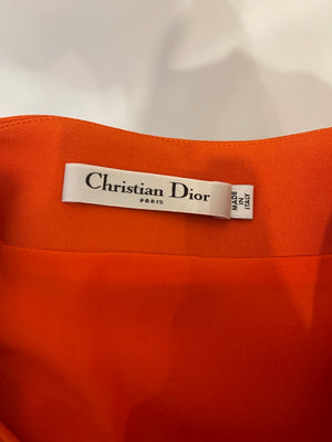 Dior Orange Mini Skirt with Pocket and Button Details Detail Size FR 36 (UK 8)