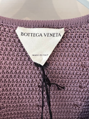 Bottega Veneta Lavender Crochet Pompom Top and Skirt Set Size S/M (UK 8/10) RRP £1,950