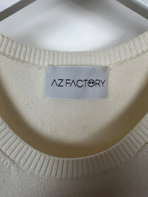 AZFACTORY Beige Sculpted Tank Top Size S (UK 6)