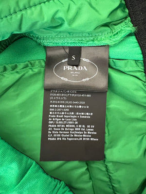 Prada Menswear Green Logo Zip-Up Jacket and Joggers Tracksuit Set Size S/M