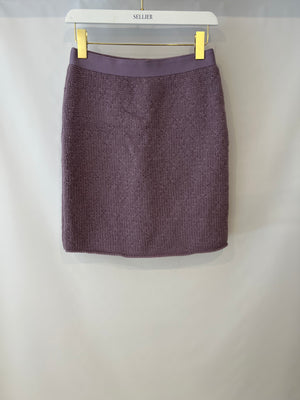 Bottega Veneta Lavender Crochet Pompom Top and Skirt Set Size S/M (UK 8/10) RRP £1,950