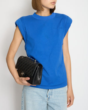 Alexander McQueen Cobalt Blue Vest Top with Shoulder Pad Detail IT 38 (UK 6)