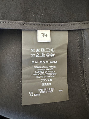 Balenciaga Black Shorts with Pannel Detailing Size FR 34 (UK 6)