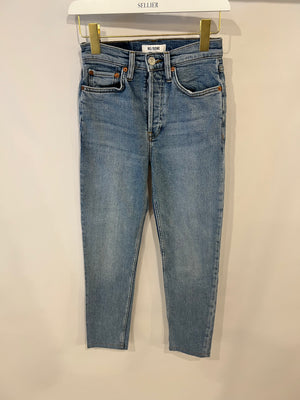 Re/Done Light Blue High-Rise Skinny Jeans Size 24 (UK 6)