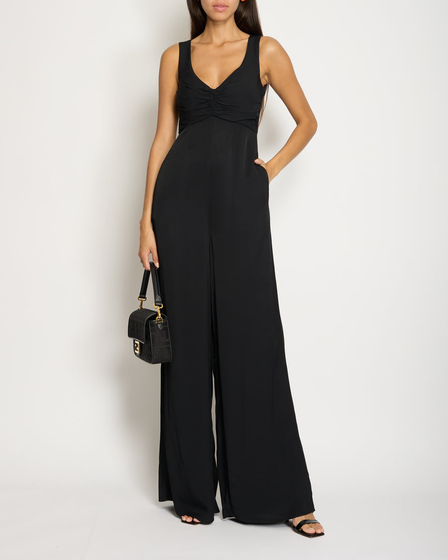 Zimmermann Black Jumpsuit with Ruched Detail Size 0 (UK 8)