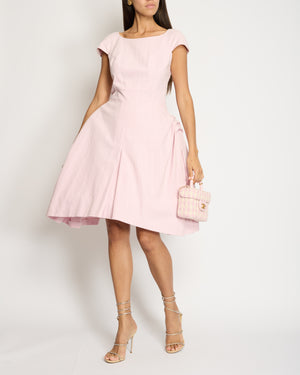 Chanel Pink Midi Sleeveless Dress with CC Detailing Size FR 40 (UK 12)