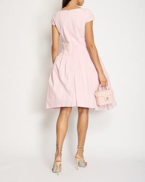 Chanel Pink Midi Sleeveless Dress with CC Detailing Size FR 40 (UK 12)