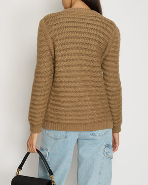 Chanel Brown Round Neck Knitted Cardigan FR 38 (UK 10)