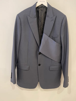 Christian Dior Navy Menswear Single Breasted Blazer with Satin Detail FR 50 (UK 40)