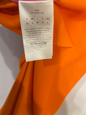 Christian Dior Orange Cut-Out Front Maxi Dress with Pink Lining Size FR 36 (UK 8)