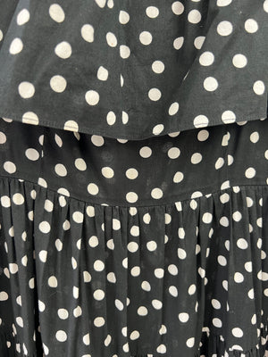 Dolce 
Gabbana Black and White Polka Dot Maxi Dress Size IT 40 (UK 8)