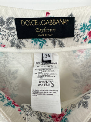 Dolce 
Gabbana Exclusive Blue Floral Striped Shorts Size IT 36 (UK 4)