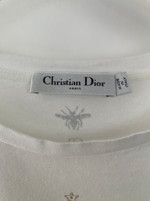 Christian Dior White Around-The-World Butterfly T-Shirt FR 38 (UK 10)