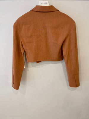 Jacquemus "L
amour" Brique Cropped Jacket and Trouser Set Size FR 34 (UK 6)