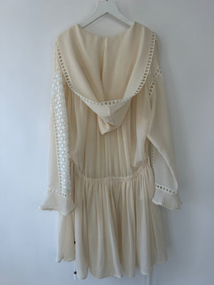 Philosophy Di Lorenzo Serafini Cover Up Dress With Hood 
Lace Detail IT 38 (UK 6-8)