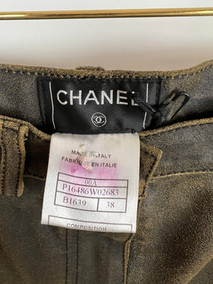 Chanel 00/A Brown Panelled Denim Jeans Size FR 38 (UK 10)