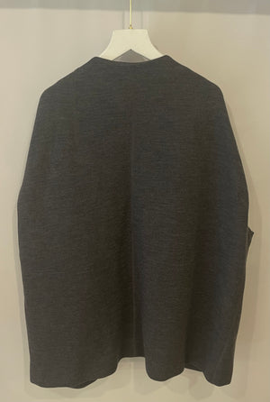 Christian Dior Grey Wool Zipped Round-Neck Coat Size FR 38 (UK 10)