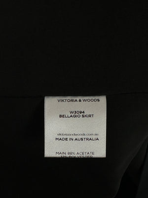 Viktoria 
Woods Black Bellagio Long Skirt Size 1 (UK 8)