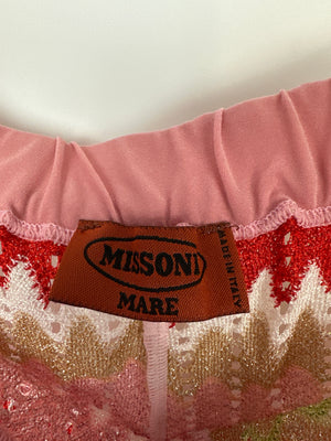 Missoni Mare Pink Zig-Zag Print Mini Shorts Size IT 40 (UK 8)