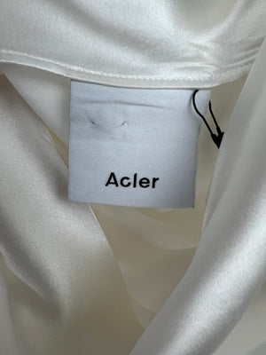 Acler White Sleeveless Maxi Dress with Belt Detail Size US 4 (UK 8)