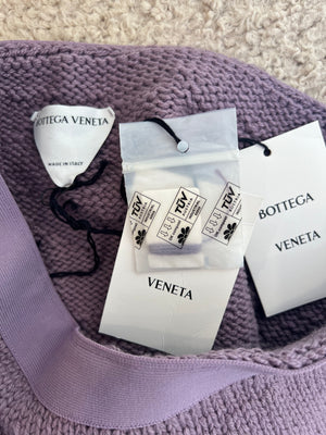 Bottega Veneta Lavender Crochet Pompom Top and Skirt Set Size S/M (UK 8/10) RRP £1,950