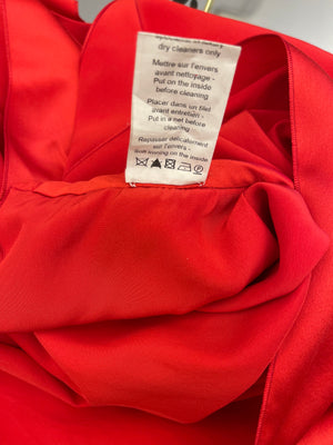 Lanvin Red Silk Shirt and Trousers Set FR 38/40 (UK 10/12)