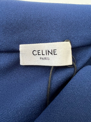 Celine Blue Two-Piece Tracksuit Set with Logo and Stripe Trim Size XS/S (UK 6/8)