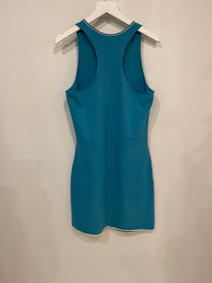 Chanel Baby Blue Sleeveless Mini Dress with CC Logo Size FR 38 (UK 10)