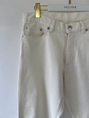 Zegna Menswear White Straight Leg Jeans Size UK 33 (EU 50)